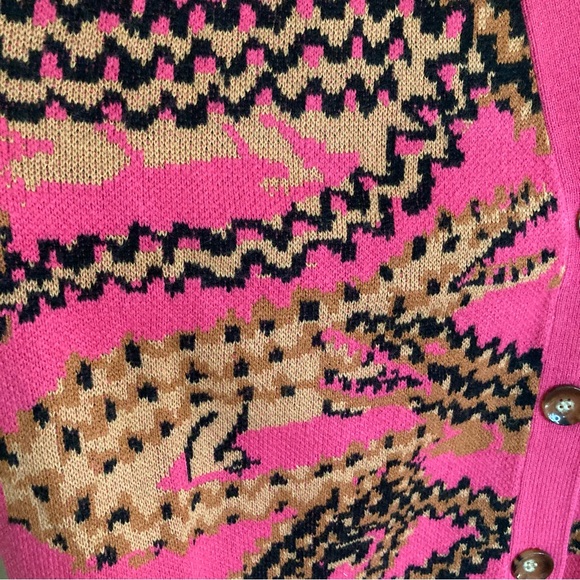 FARM Rio Pink Croco Pattern Cardigan - Picture 5 of 11